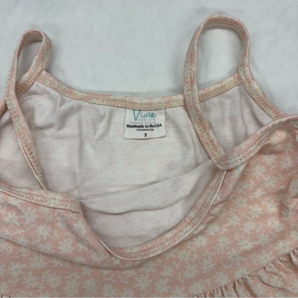 Vivie and Ash Pink Floral Tiered Dress Summer Soring Size 7 VGUC - Picture 3 of 4